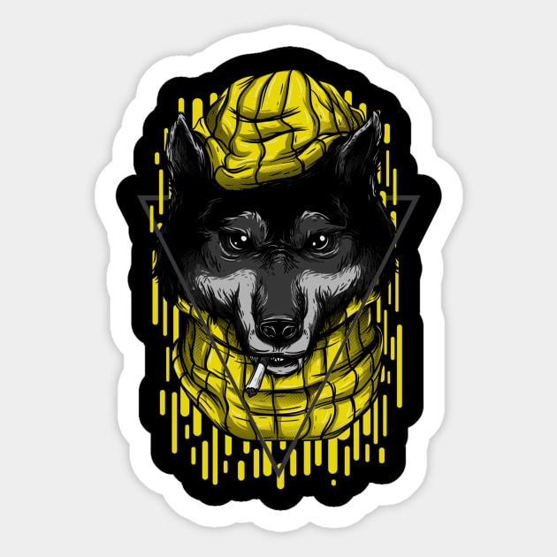 Bad Wolf Cartoon Yellow Sticker by BradleyHeal